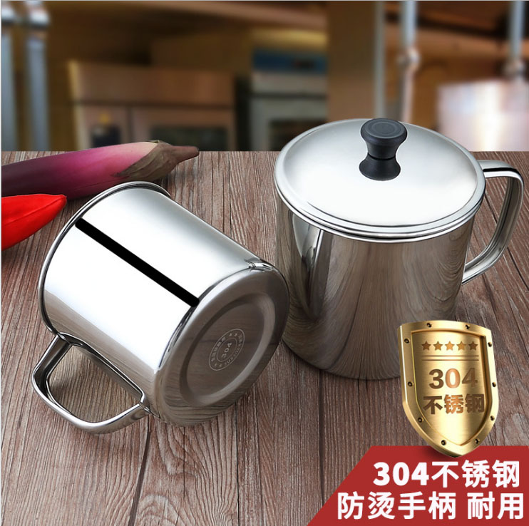 High quality large capacity 304 stainless steel cup Accompanying cup Beer cup Household large teacup mouthwash cup drinking cup