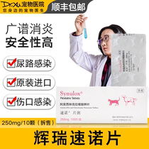 Pfizer Xunuo Xunuo tablets Teddy Golden Retriever cold anti-inflammatory drug Pet cough Urethritis 250mg 10 tablets