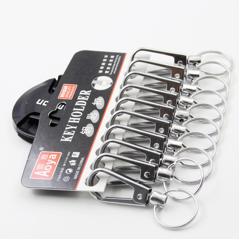 1 yuan shop metal key chain street stall night market key chain cheap high quality waist hanging buckle key chain product accessories
