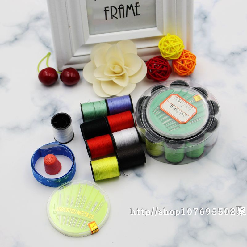 Household needle and thread box, tape measure, colored sewing thread, portable belt type needle and thread box, sewing repair needle thread management box