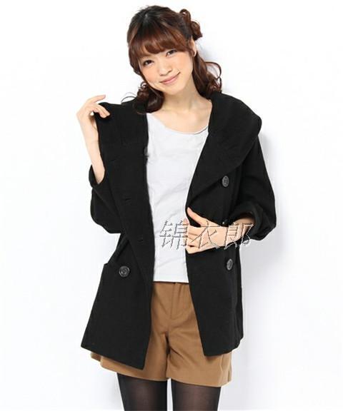 Super Special 46% Wool Earth-Toned Tweed Double-Breasted Coat with a Bud Collar and Cuffed Sleeves Emeearth