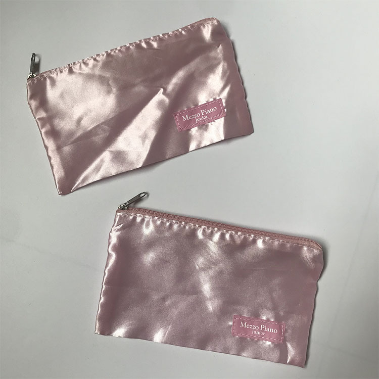Japanese Original Mezzo Pisno Pink Silk Storage Bag Piano Makeup Bag Coin and Document Bag Carry-On Bag
