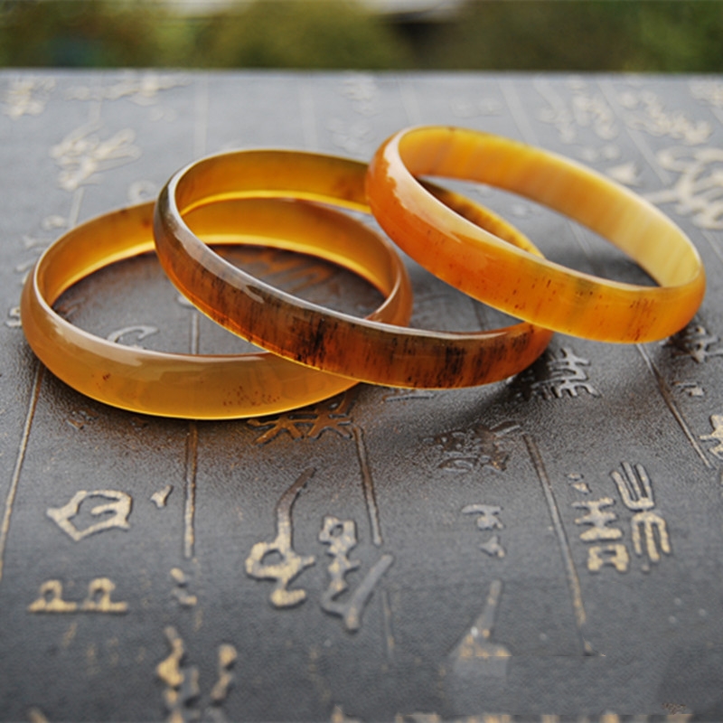 Tây Tạng tự nhiên tiêu thụ sừng vòng tay rộng vòng tay mỏng khép kín vòng tay cá tính ác linh quốc quốc vòng tay phụ nữ vòng huyết long