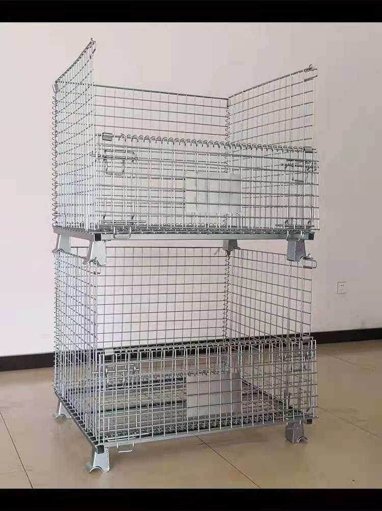 Хранение клетке 仓储笼折叠式铁笼铁框铁筐钢丝笼周转箱快递笼仓库储物笼蝴蝶笼