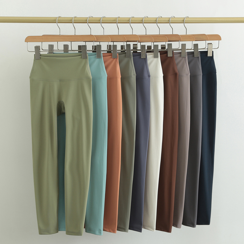 Lu Original Yoga Pants for Women, Naked-Feel, Professional, Tight-Fitting, High-Waisted, Hip-Lifting, Elastic, Quick-Drying, Sports, Pilates, Fitness Wear