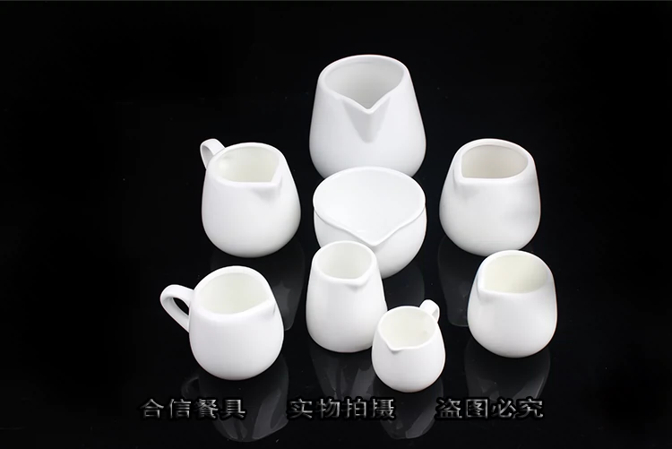 HYU Fingerprint Nhỏ Sữa Cup Jar Jar Mật ong Jar Sữa tươi Cốc cà phê Phù hợp với Sữa Jug Sứ Jar Cốc sữa kiểu phương Tây - Cà phê