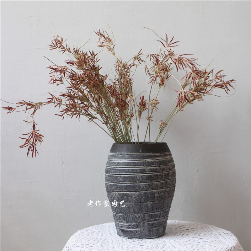 Natural real flower Red maple grass wild dried flower Home decoration pendulum soft bouquet shooting props Window ornaments