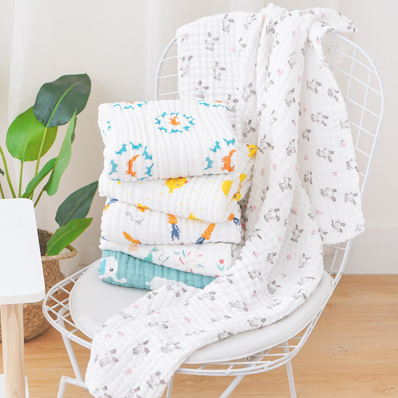Newborn baby pure cotton cloth bag quilted by newborn baby with soft baby full cotton small quilt bath towels in spring and summer