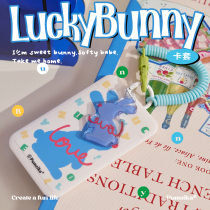 Pumzika Original Blue and White Rabbit American Teen Girl Meal Kaka Backed Access Card Handle Stretch Rope