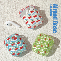 HaloStudio Original Summer Cherries for Apple AirPods3pro Headset Protection Set Headset Soft Shell