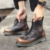 Giày nam cao cổ Martin boots nam phong cách Anh giày dụng cụ phiên bản Hàn Quốc của mùa hè hoang dã giày thủy triều thoáng khí giày mùa thu - Giay cao Giay cao