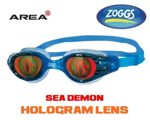 ZOGGS Goggles Sea Monster Little Blue trẻ em 6-14 tuổi, trẻ em bơi lưới cao - Goggles