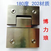 Bolilang Premium Stainless Steel Glass 202 Bathroom Clamp Glass Hinge 180 Degree Shower Room Glass Hinge