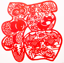 Fuzi 2022 Tiger Year Paper-cut Spring Character Handmade Window Flower Door Sticker Spring Festival New Year Decoration Painting Chinese Characteristic Gifts