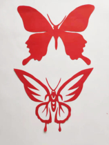 Butterfly Red paper cut window flower decoration features cut painting student childrens school handmade double sided red paper small size