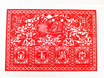 Jinyu Mantang explosive red paper-cut window flower pure handmade wall glass door sticker Spring Festival New Year auspicious 2022 Year of the Tiger