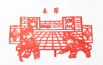 Festival red paper-cut Qingming Dragon Boat Festival Mid-Autumn Festival Chongyang Spring Festival Lantern Window Flower Handmade Traditional Culture Gifts
