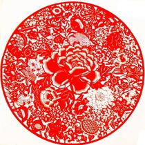 Flower and bird paper cut window flower pure handmade peony traditional art paper cut hundred flowers contention paper cut window flower peony