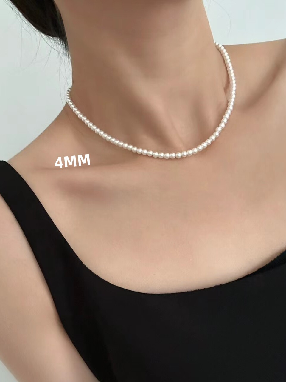 4mm Millet Pearl Necklace for Women 2026 New Style Shijia Pearl Choker Baby Millet Pearl Necklace
