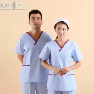 New nurse uniform female Korean version hand washing clothes Summer brush hand clothes short-sleeved oral Yuesao two-piece work clothes NP-179