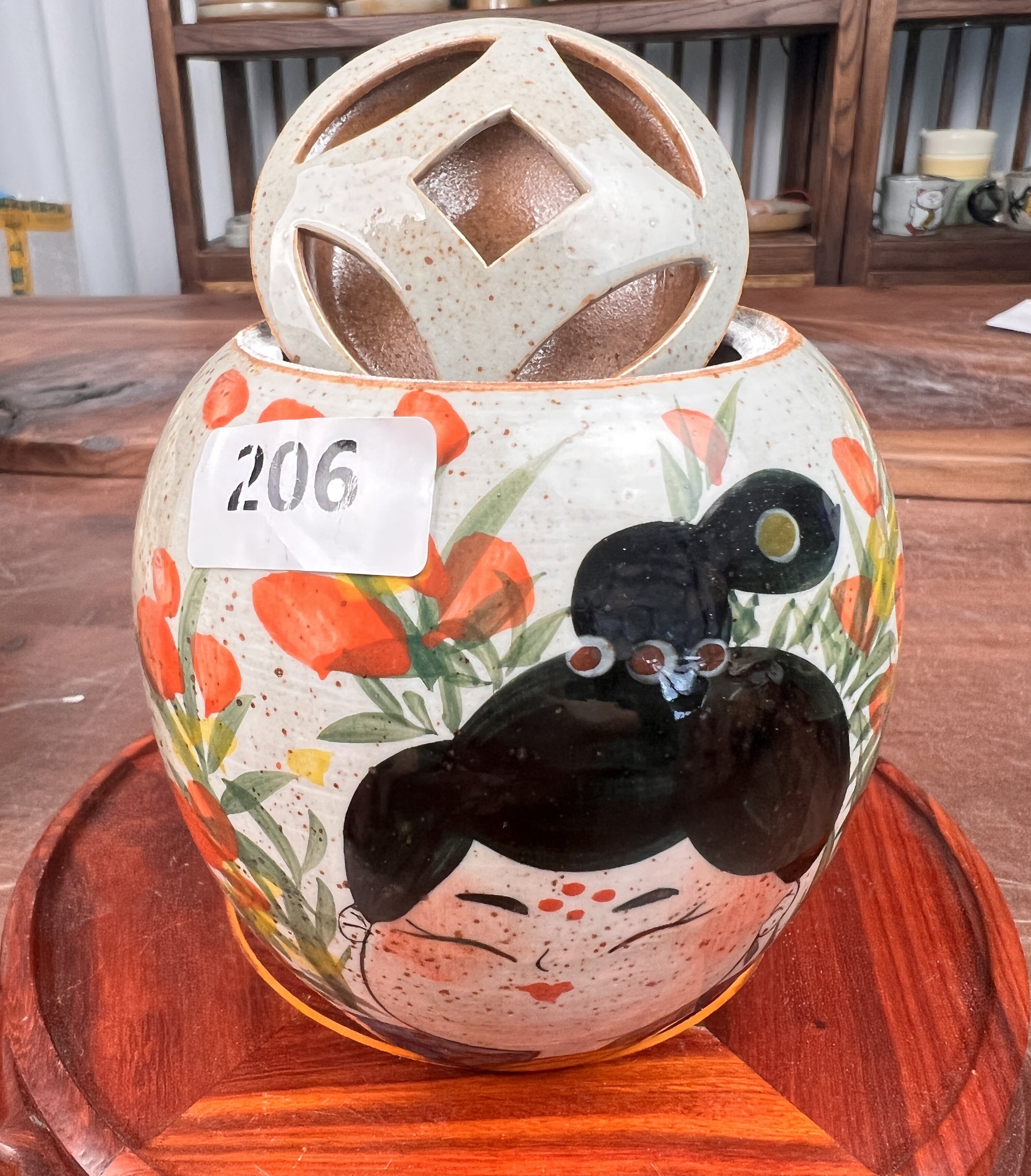 Jingdezhen Old pottery clay high temperature glazed under color handmade hand-painted fat Mermaid's tea leaf jars pot stew storage jar seasoning-Taobao