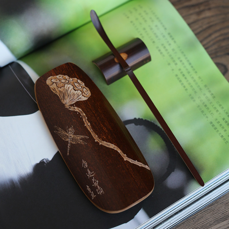 Old coal bamboo hand dustpan tea tea teaspoon teaspoon teaspoon tea ceremony tea accessories