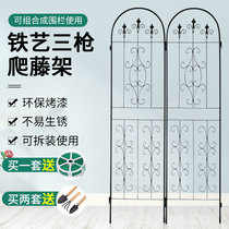 Bracket Outdoor Garden Rose Combination Flower Stand Cucumber Clematis Climbing Rattan Frame Wrought Iron Shelf