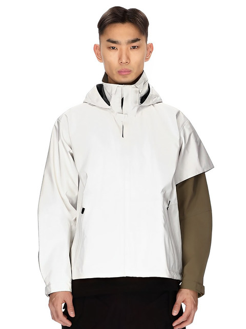 Njwn J101-Gt Functional Basic Outdoor Windproof and Waterproof Stand-Up Collar Hooded Jacket, Not Acronym
