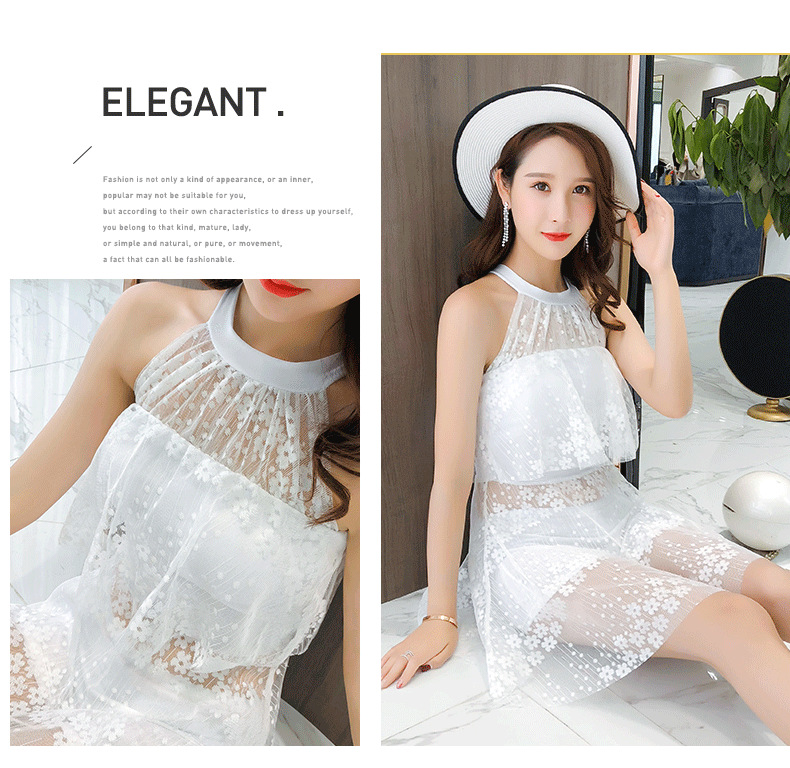 Áo tắm mùa xuân nóng bỏng cho nữ váy xẻ bảo thủ mỏng mỏng che bụng đấm bốc gợi cảm màu rắn Hàn Quốc áo tắm biển nữ đồ bơi 2 mảnh đẹp