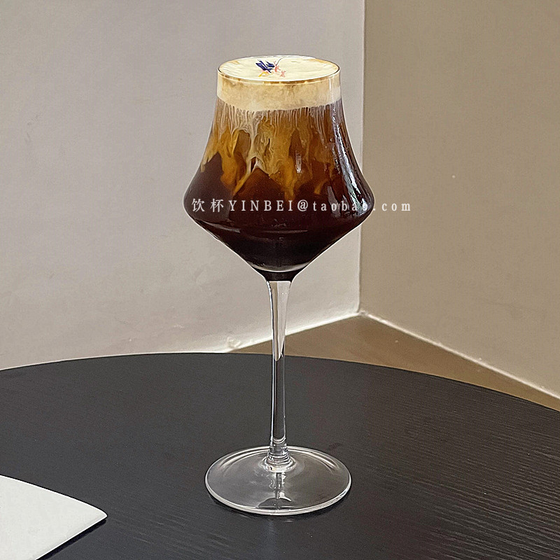 小众简约设计感菱形高脚鸡尾酒杯,复古创意透明红酒杯,玻璃杯特调杯,让你的餐桌瞬间高级起来!🌟-鸡尾酒杯-淘宝百科网