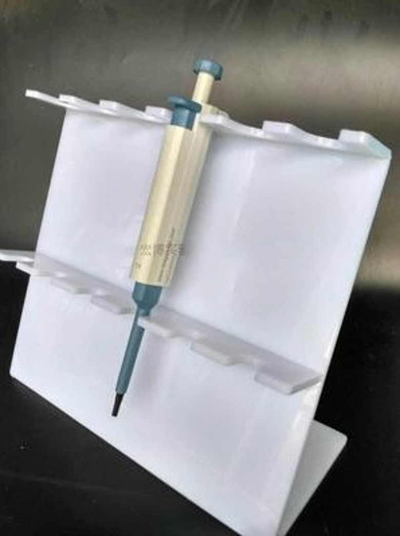 多用移液器枪架白色 6孔支架 Z型架6支挂有机玻璃 大龙百得可定制