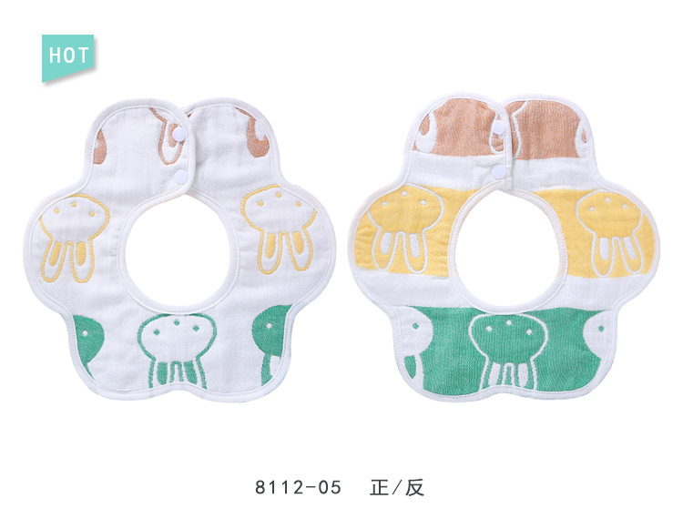 19 năm mùa thu và mùa đông mới bé 6 lớp bông gạc cánh hoa 360 bib bib trẻ em nước bọt khăn mẹ và đồ dùng cho trẻ em - Cup / Table ware / mài / Phụ kiện đồ dùng cho trẻ sơ sinh