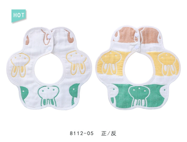 19 năm mùa thu và mùa đông mới bé 6 lớp bông gạc cánh hoa 360 bib bib trẻ em nước bọt khăn mẹ và đồ dùng cho trẻ em - Cup / Table ware / mài / Phụ kiện