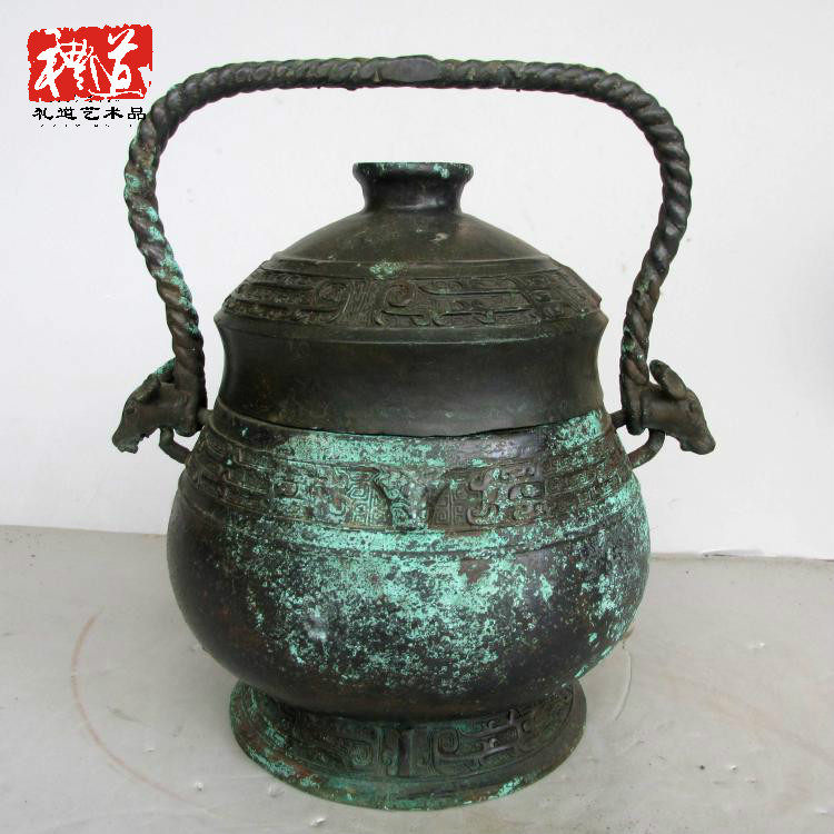 Museum decoration Chen design Pendulum Pieces Black Lacquer Ancient back bronze Tiliang Halo Light Leather made of old Bronze ware Xiaogu Swaying Pieces