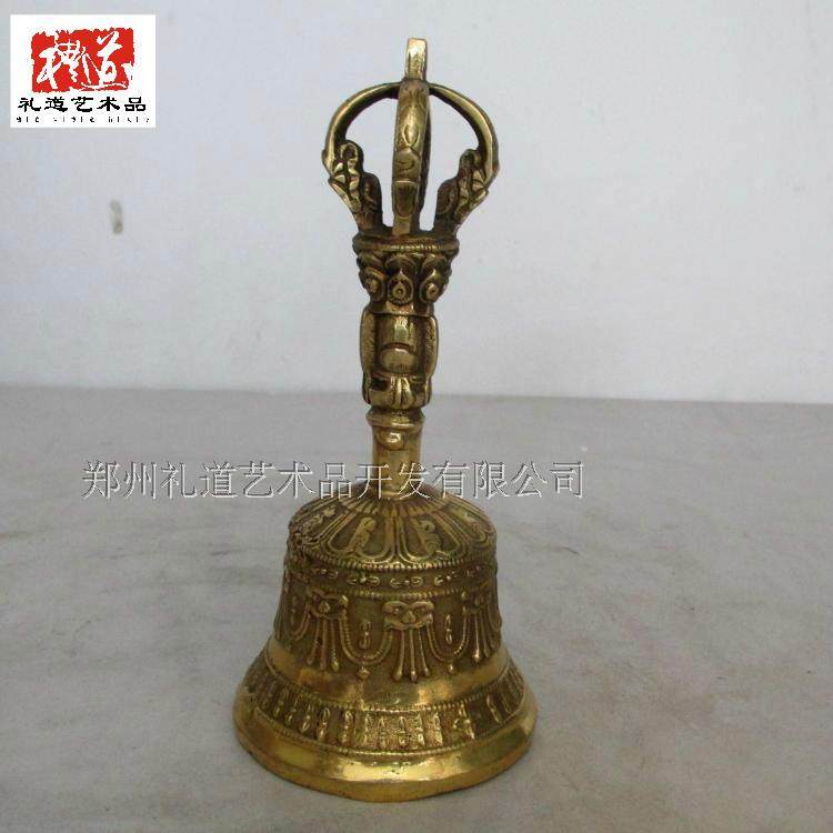 Small Feng shui hand-rattled bell Zhengzhou bell craft gift decoration Pure copper ornament bell drop magic bell sound crisp