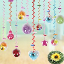 Creative crystal ball hanging decoration kindergarten shopping mall shop air hanging decoration corridor classroom roof environment layout