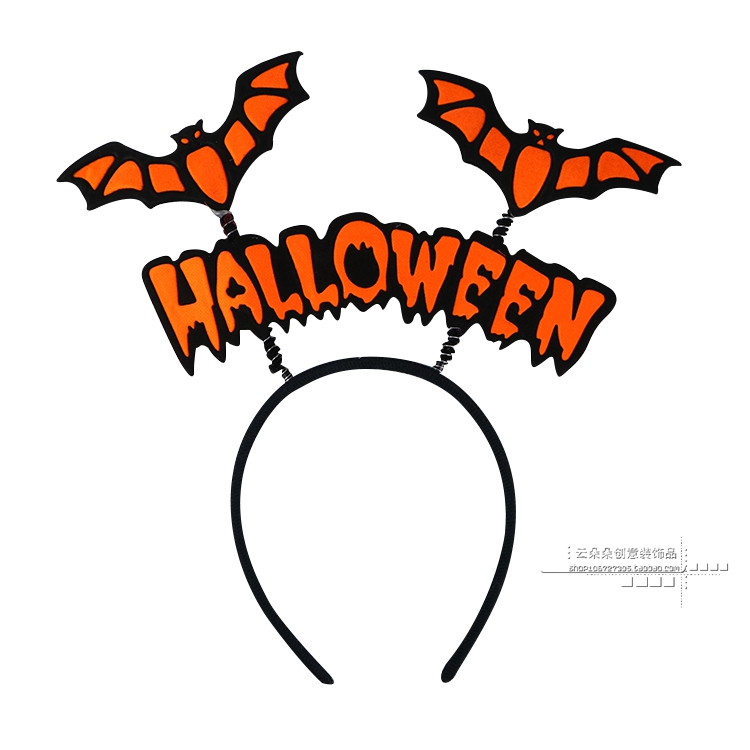 Halloween Headband Mũ trang trí trẻ em Người lớn Pumpkin Phụ kiện tóc Bat Spider Headband Head Buckle - Sản phẩm Đảng / Magic / Hiệu suất 	đồ hóa trang halloween kinh dị