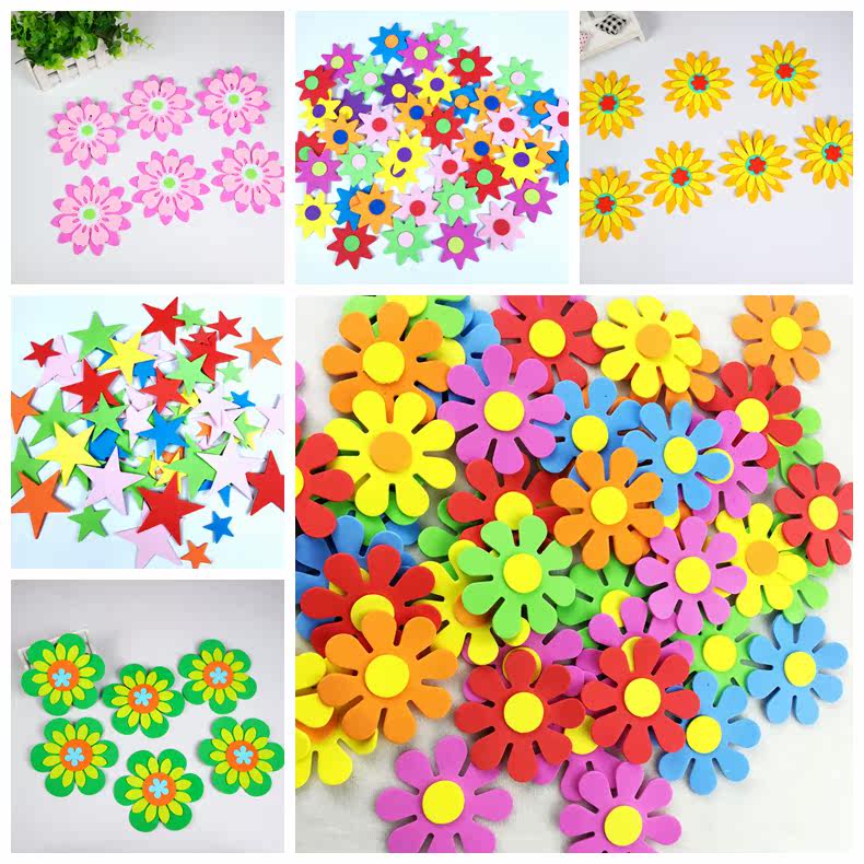 Kindergarten Classroom Environment Wall Decoration Kindergarten Teacher Assisted Material Goods Decoration Foam Flowers-Taobao
