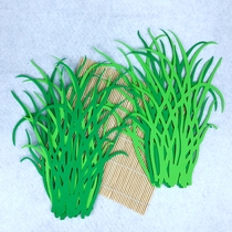 Kindergarten classroom layout blackboard newspaper foam green grass grass decorative wall stickers environment theme wall material