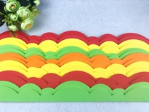 Kindergarten classroom blackboard newspaper wall layout EVA railing frame sticker wavy strip foam lace strip