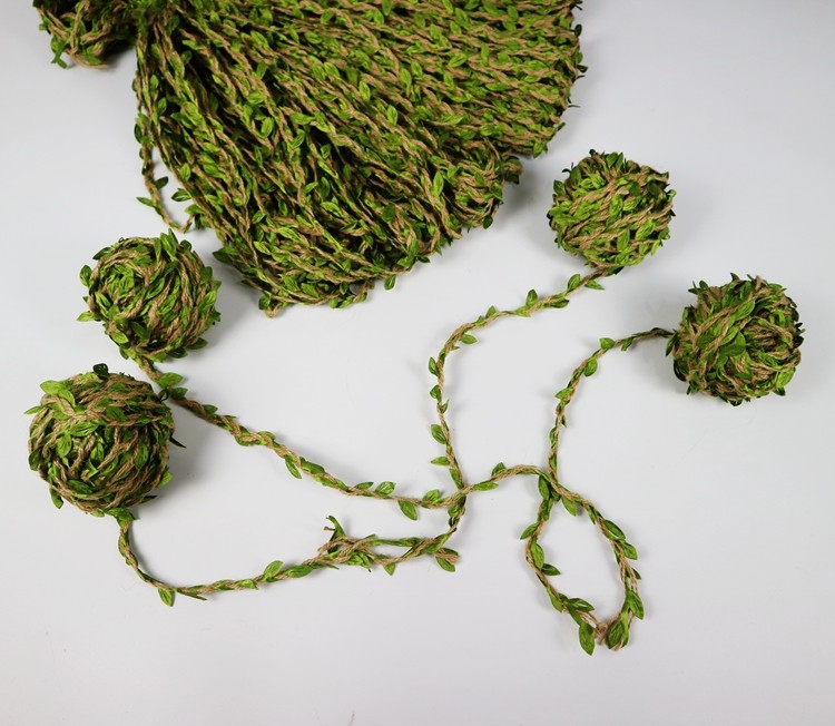 Green forest system rattan green leaf leaves hemp rope handmade diy decoration kindergarten natural corner environment layout