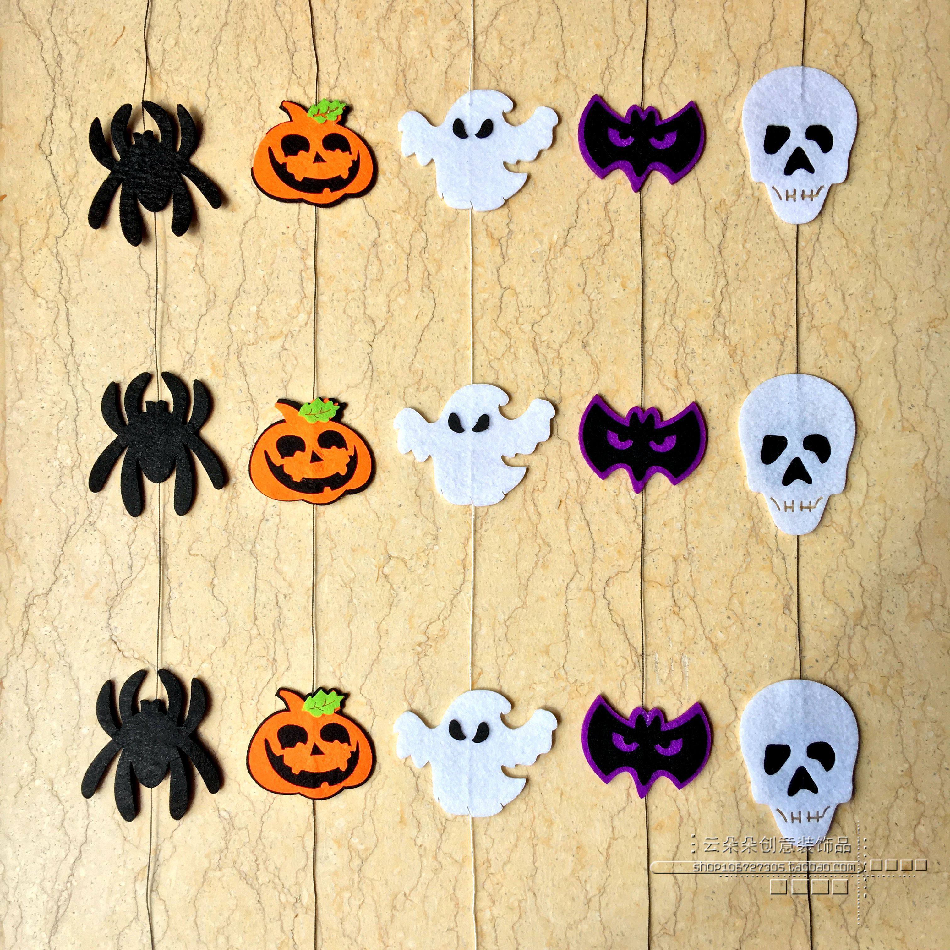 Halloween Decorations Ghost Festival Pumpkins Bat Ghost Spider hanging accessories Hanging Jewelry Mall Kindergarten Scene Placement-Taobao