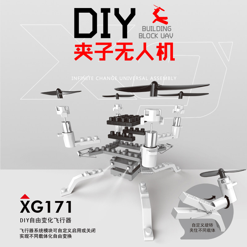 XG171 Remotely Piloted Aircraft Flying Clips Drone Graphics Programming Design Building Blocks Drones Four Axes Set High Aerial Shots