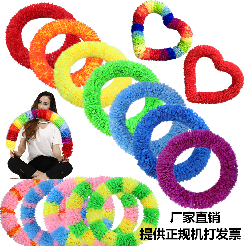 Hard ring steel wire big flower ring Games props Opening ceremony Kindergarten props Flower Gymnastics Flower Ring to be made