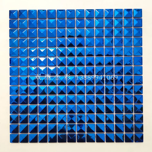 Металлическая пирамида из нержавеющей стали, серебряная мозаика, зеркальный эффект