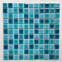 Тибетские голубые 25 гранул тонкие ледяные трещины