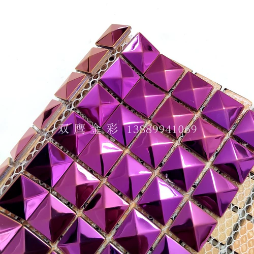 Металлическая пирамида из нержавеющей стали, серебряная мозаика, зеркальный эффект