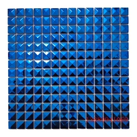 Синяя пирамида, зеркальный эффект, 20mm