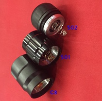 Flashlight C8 501B 502B C8 2 tail accessories assembly tail back cover rear button switch non-universal