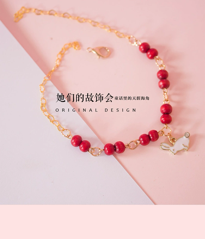 Handmade Nhật Bản mềm chị vòng chân mùa hè ban đầu ngọt ngào ngọc bướm trang sức của họ đồ trang trí sẽ được làm bằng tay lắc chân vàng 18k